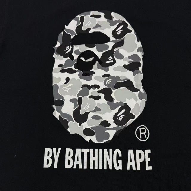 BAPE BLACK AND GREY CAMO T SHIRT