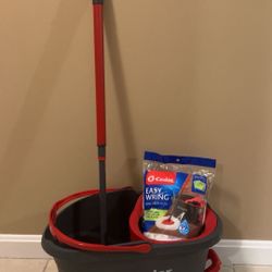 O-Cedar Easywring Microfiber Spin Mop & Bucket Floor Cleaning System