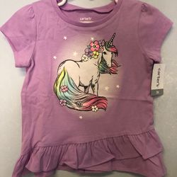Carter’s Toddler Girls Unicorn T-shirt - Size 3T - New