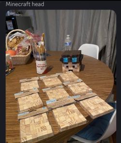 Minecraft Head Wooden Cubes 