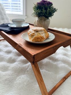 Cozy Wooden Breakfast Tray