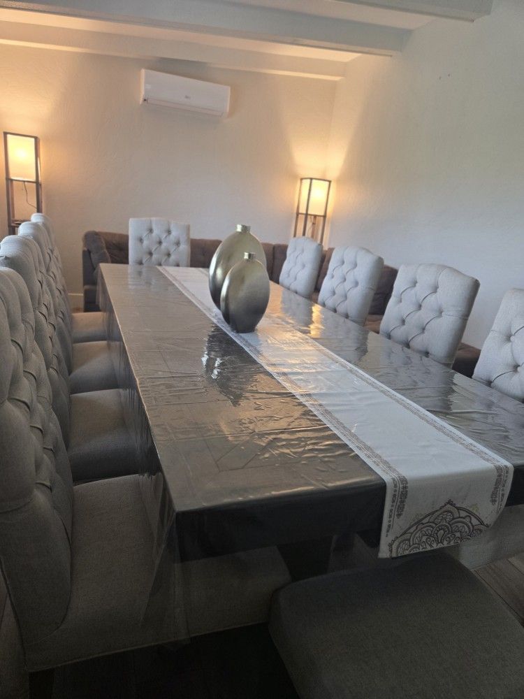 Dining Table  With 10 Chairs 