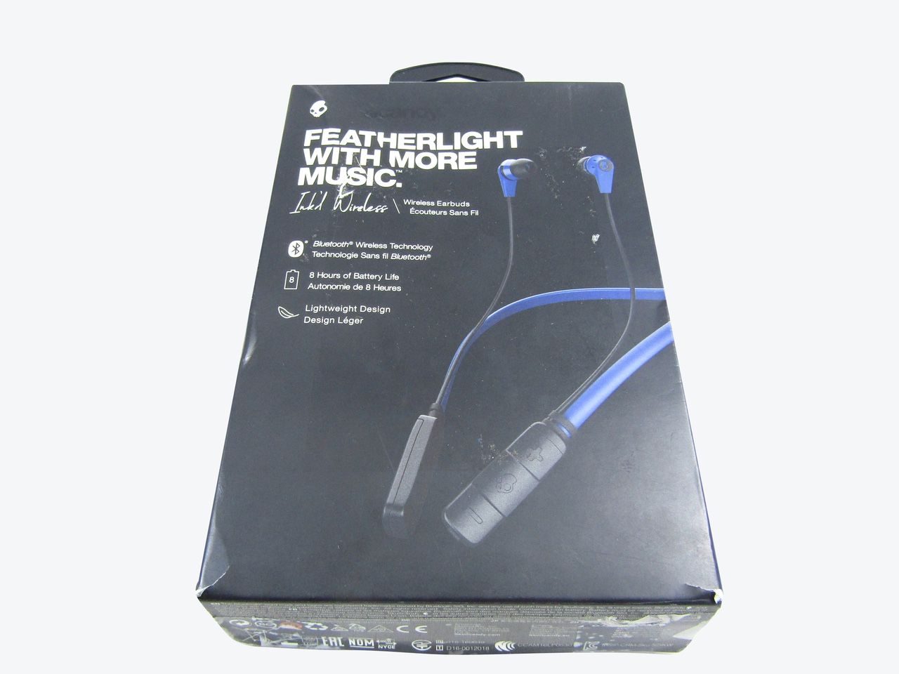 Skullcandy Ink'd Bluetooth Wireless Earbuds With Microphone, Noise Isolating Supreme Sound, 8-Hour Rechargeable Battery, Lightweight With Flexible Col