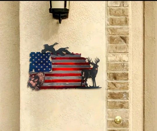 American Hunter Metal Wall Art
