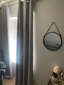 Gray blackout curtains