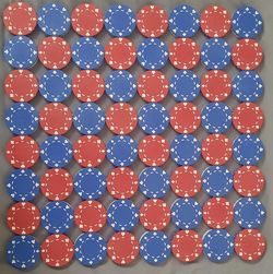 Unique poker chip chessboard