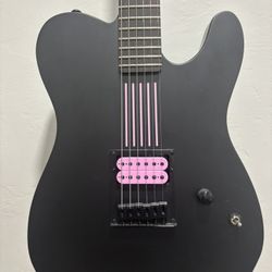 BRAND NEW Schecter Guitar Research Machine Gun Kelly PT With Hot Pink Line Graphics - Satin Black COMES WITH FREE CASE