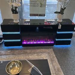 Futuristic  TV stand with LED