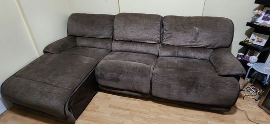 Fabric Electric Reclining Sectional Couch – $400 OBO – Pickup Only