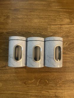 Food Storage Containers Set (Marble White)