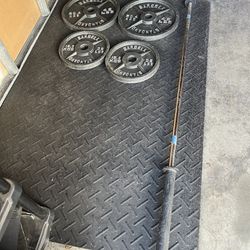 Olympic Weights with Olympic Weight bar 7ft 