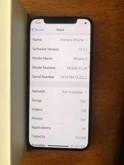 iPhone X 64Gb UnLocked, Like New