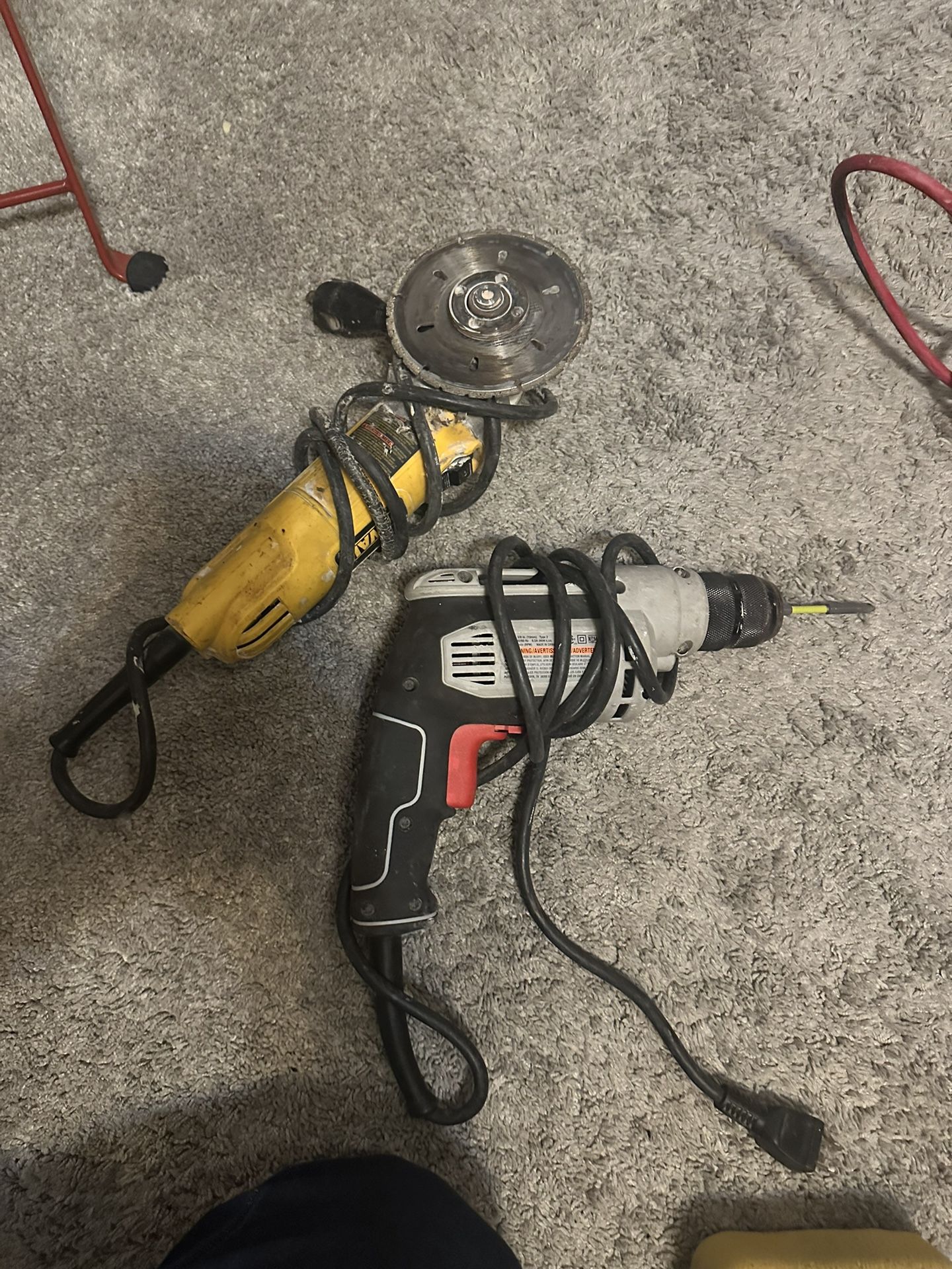 Dewalt Grinder And Porter Cable Drill ( Electric)
