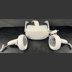 Meta Oculus Quest 2 128GB Virtual Reality headset, two controllers, charger. Advanced All In One VR Headset White. 