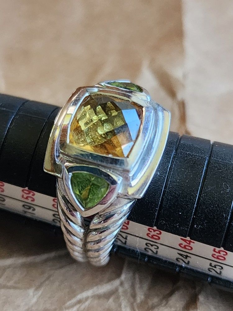 Judith Ripka Sterling Silver Citrine And Peridot