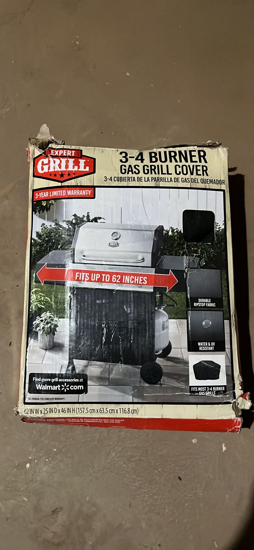 Expert Grill 3-4 Burner Gas Grill Cover – Fits up to 62”- (Local Pickup only)