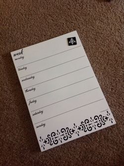 Weekly Dry Erase/Magnetic/Pin Board - PICK UP ONLY