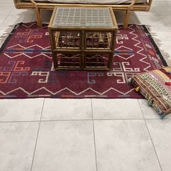 Vintage Rattan Coffee Table 