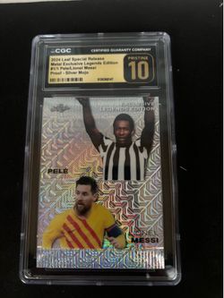Pele / Messi 2004 Special Release Metal Exclusive Legends Edition #1/1 (CGC 10 Black)