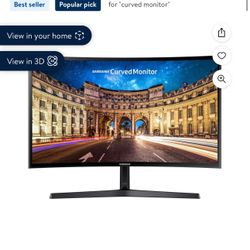 SAMSUNG 27" Class Curved 1920x1080 VGA HDMI 60hz 4ms AMD FREESYNC HD LED Monitor 