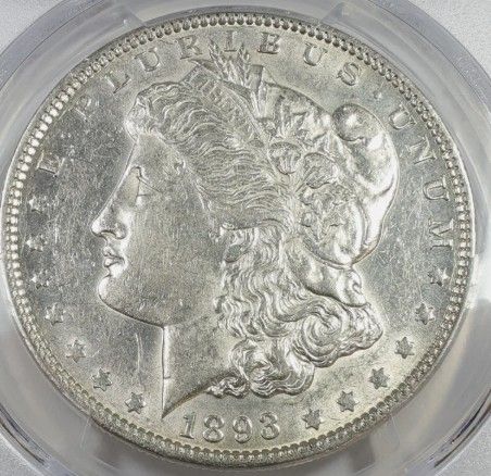 1893 P Silver Morgan Dollar $1 US Coin