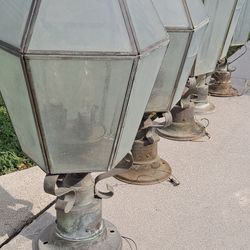 Antique Copper Yard Lights 