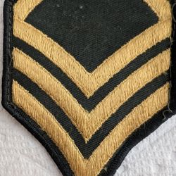 Vintage World War II Army Staff Sergeant Arm Shoulder Stripes
Patch 4 1/2" x 3"