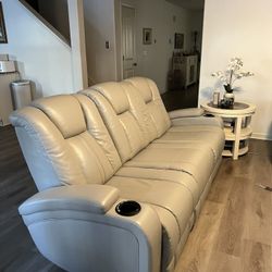  Dual Leather Recliner Sofa 