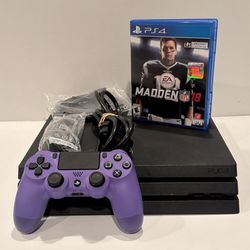 PS4 Pro with Controller and Game