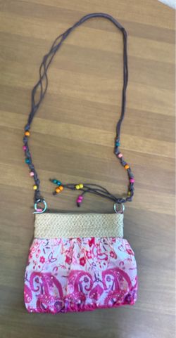 Boho Crossbody Bag with Beaded Strap