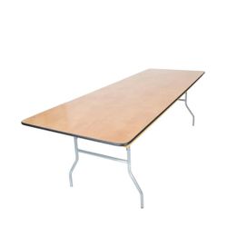 Wooden rectangular folding tables   8 by 4  Not heavy   Very sturdy   