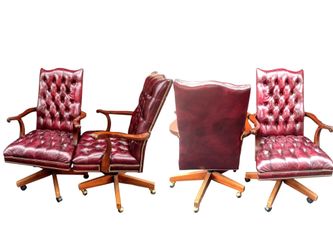 Experience the pinnacle of executive style with these 4 Hancock & Moore Tufted Executive Chairs.