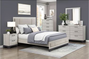 4 PC BEDROOM SET NEW IN BOX (MATTRESS AND CHEST SOLD SEPARATELY)