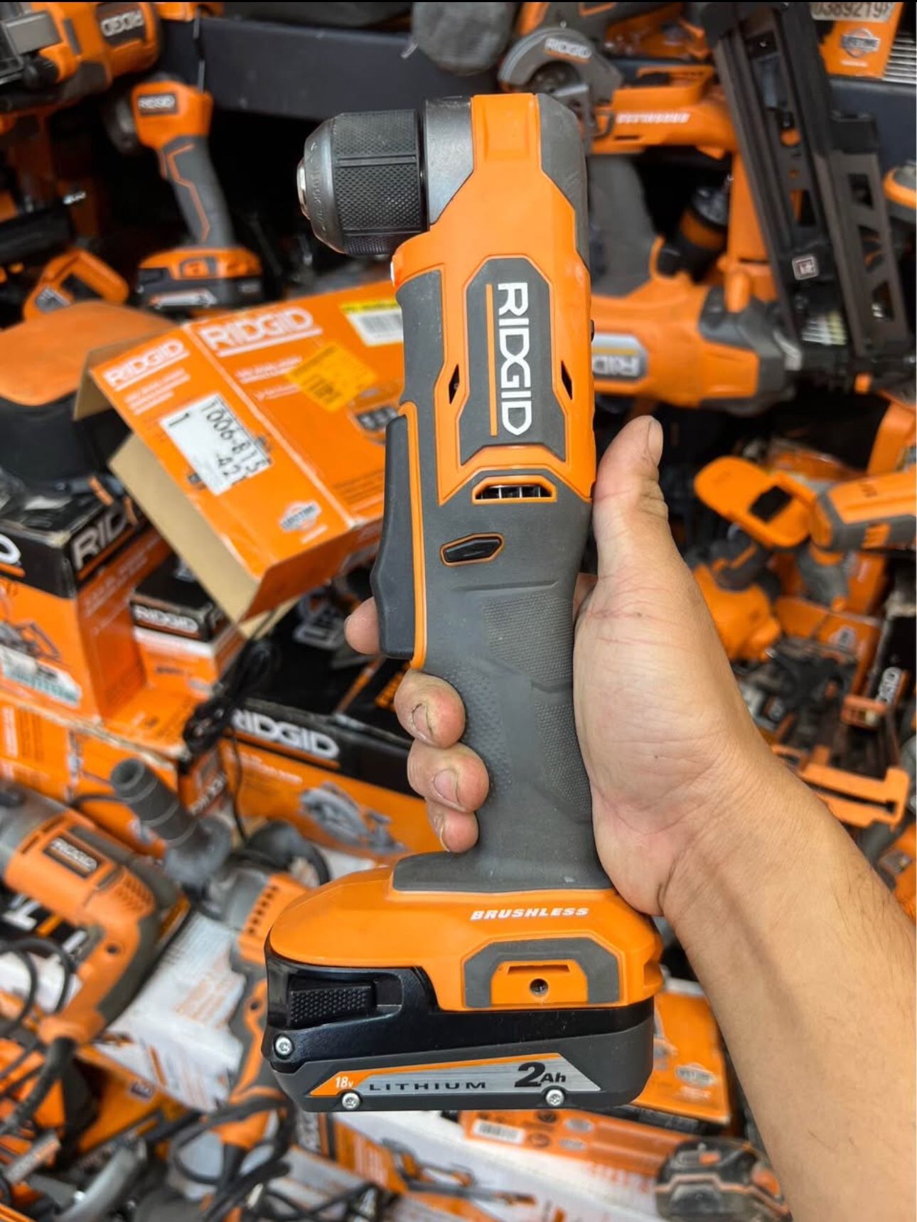 Ridgid 18v Right Angle Drill With Battery