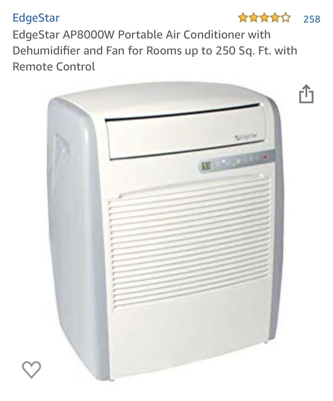 Edgestar AP8000W portable air conditioner w/remote for Sale in Seattle