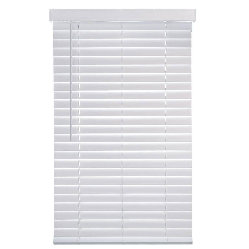 2inch faux wood white cordless blind
