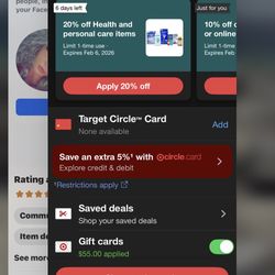 $55 Target Gift Card (not Trolling) This Is Real