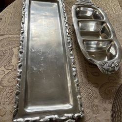 Two Silver Plated Trays