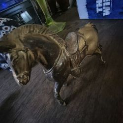 Antique Bronze Horse Figurine