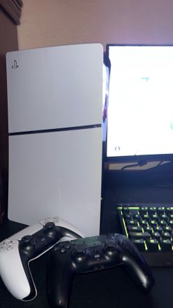 PS5 Slim Digital with 1TB with 2 controllers.