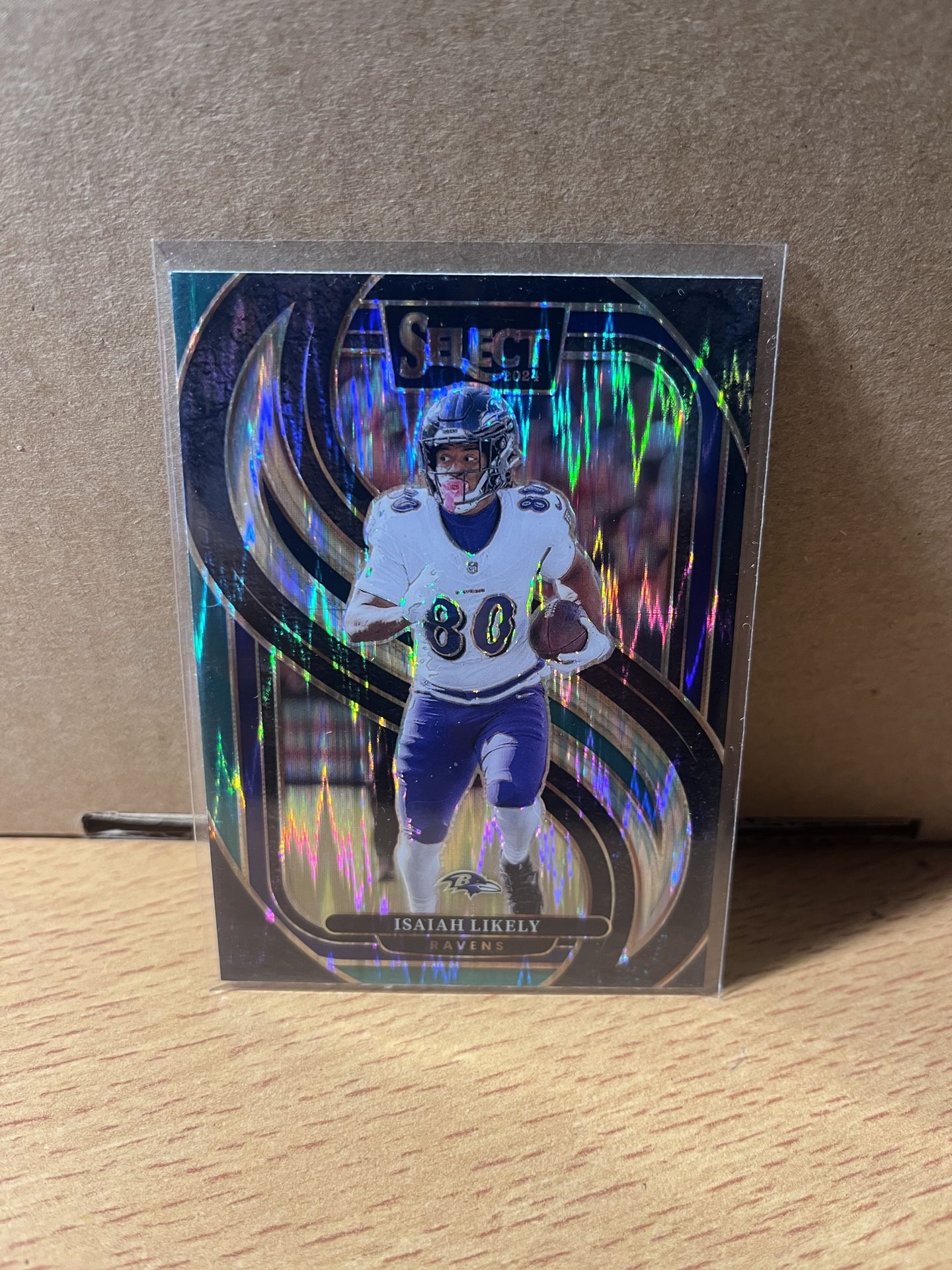 Isaiah Likely 2024 Select Premier Level Green And Yellow Shock