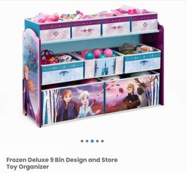 New Frozen 9 Bin Toy Organizer