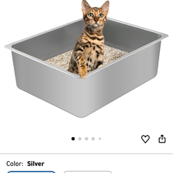Cat liter box stainless steel new $13