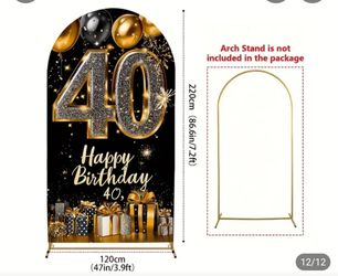 Happy 40th birthday arch cover