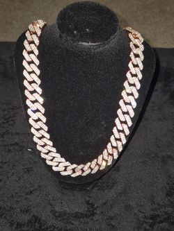 💎 Hip Hop Iced Miami Chain - Rose Gold