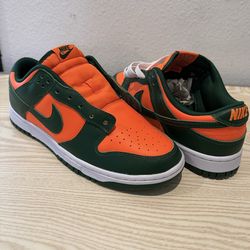 Nike - Dunk Low - Miami Hurricanes - Size (M) 9.5 - BRAND NEW