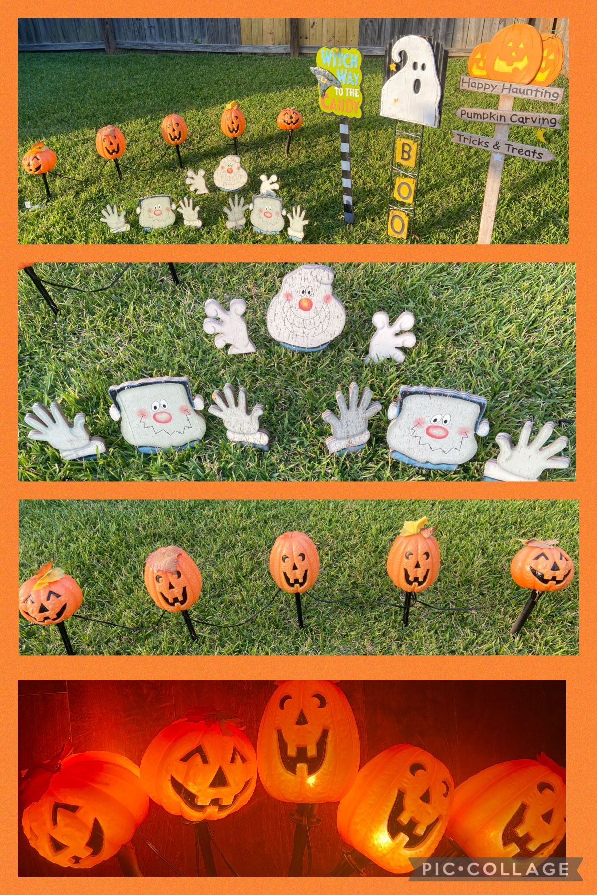 HALLOWEEN YARD STAKES DECO - SEE DESCRIPTION- ALL FOR $40