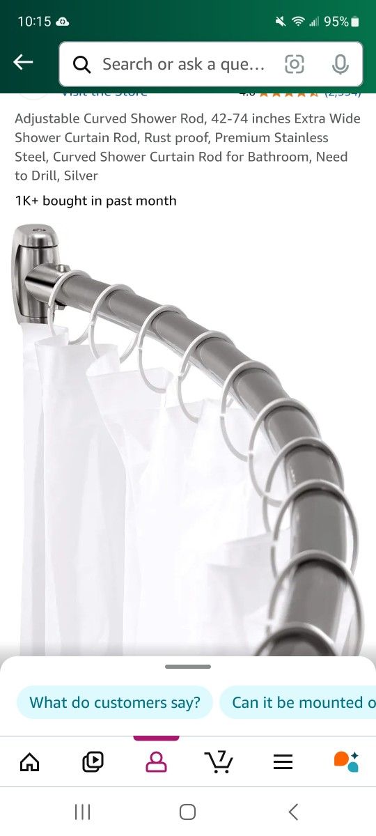 Curve Shower Rod