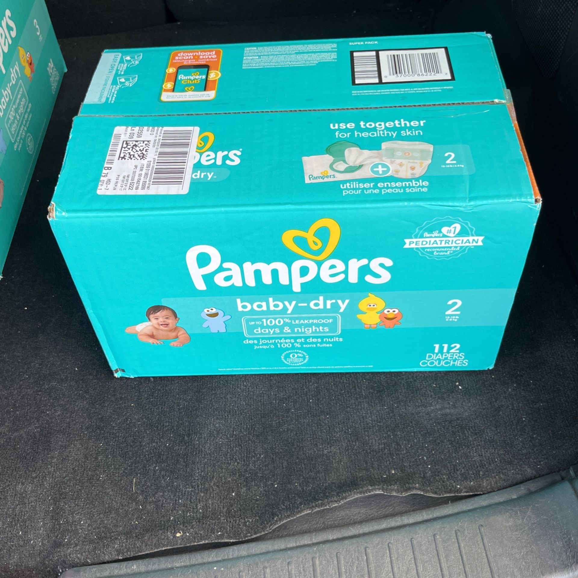 Size 2 Pampers Diapers 112 Ct