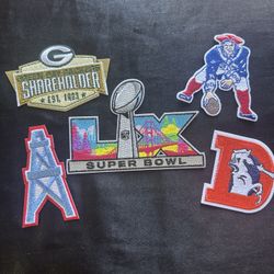 Official Licensed NFL Patch Bundle — Super Bowl + Teams (5 Patches)